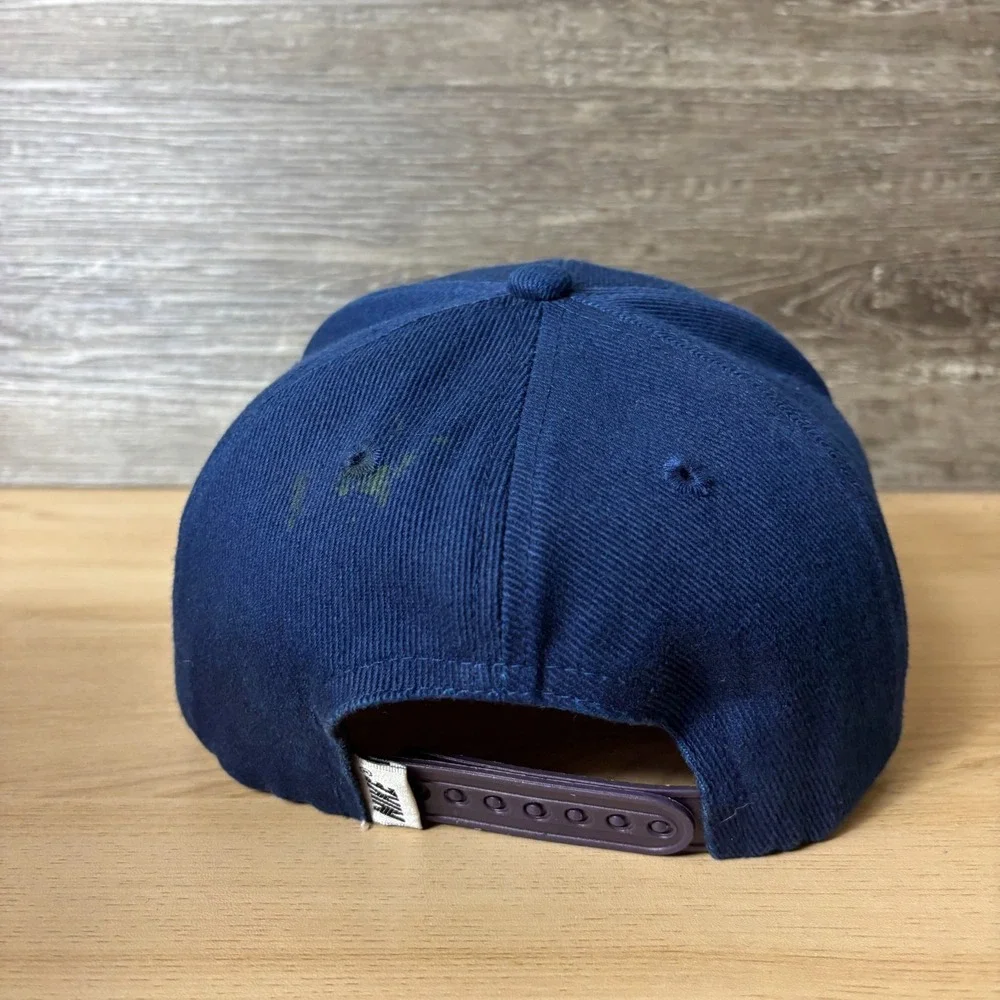 Vintage Nike Hat Cap Snap Back Blue Swoosh Logo Adjustable